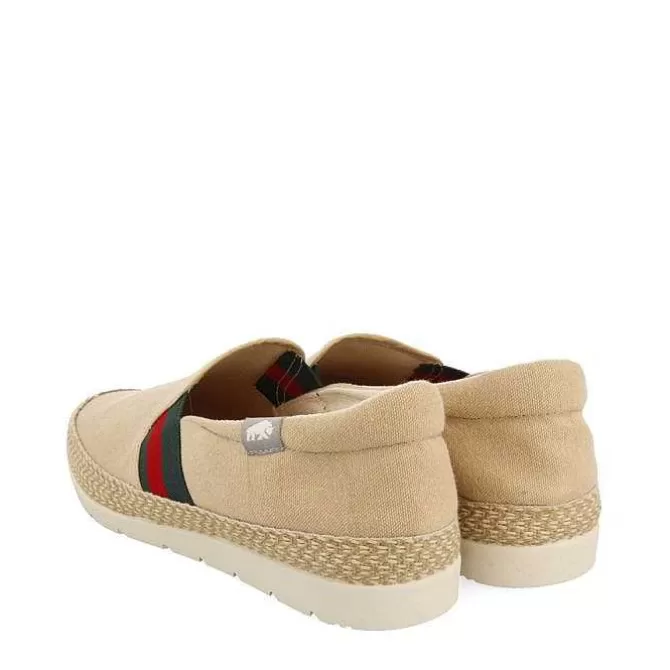 Alpargatas<Gioseppo Alpargata Beige Con Elasticos De Colores Y Algodon Reciclado Para Hombre Wimer