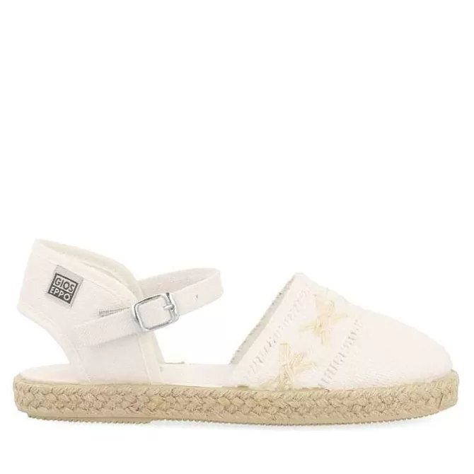 Niñas | Zapatos De Bailarina<Gioseppo Alpargata Blanca Estilo Alpargata Con Bordados Y Detalles De Yute Para Nina Y Nino Comitini