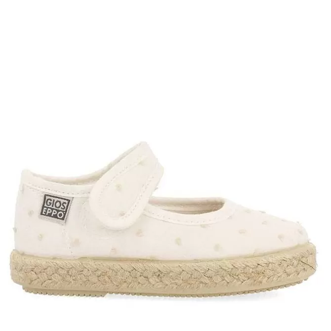 Niñas | Zapatillas<Gioseppo Alpargata Blanca Estilo Mercedita Con Estampado De Lunares Nina Butera