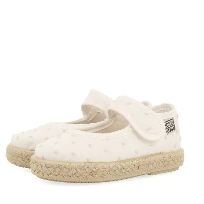 Niñas | Zapatillas<Gioseppo Alpargata Blanca Estilo Mercedita Con Estampado De Lunares Nina Butera