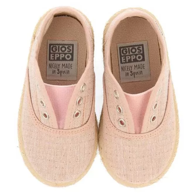 Bebe | Sneakers Bebe Nina<Gioseppo Alpargata Estilo Oxford Rosa Con Detalles De Yute Para Bebe Assoro