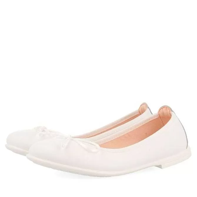 Niñas | Zapatos De Bailarina<Gioseppo Bailarinas Nina Aracas Piel Blanco