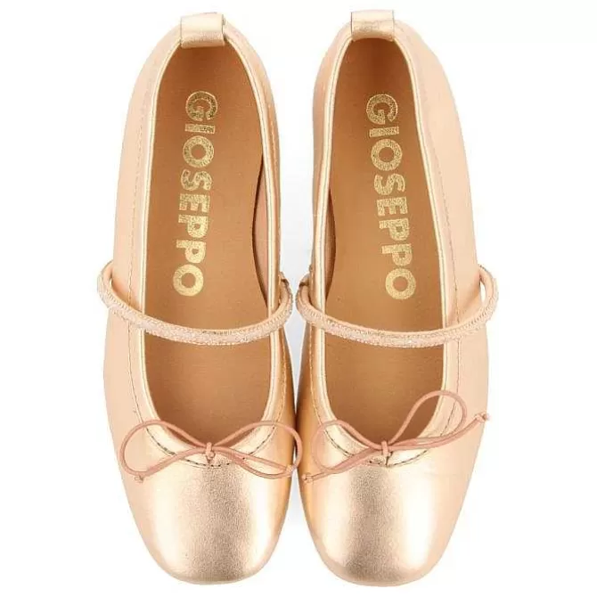 Niñas | Zapatos De Bailarina<Gioseppo Bailarinas Piel Rosa Dorada Con Adornos Para Nina Y Nino Derjan