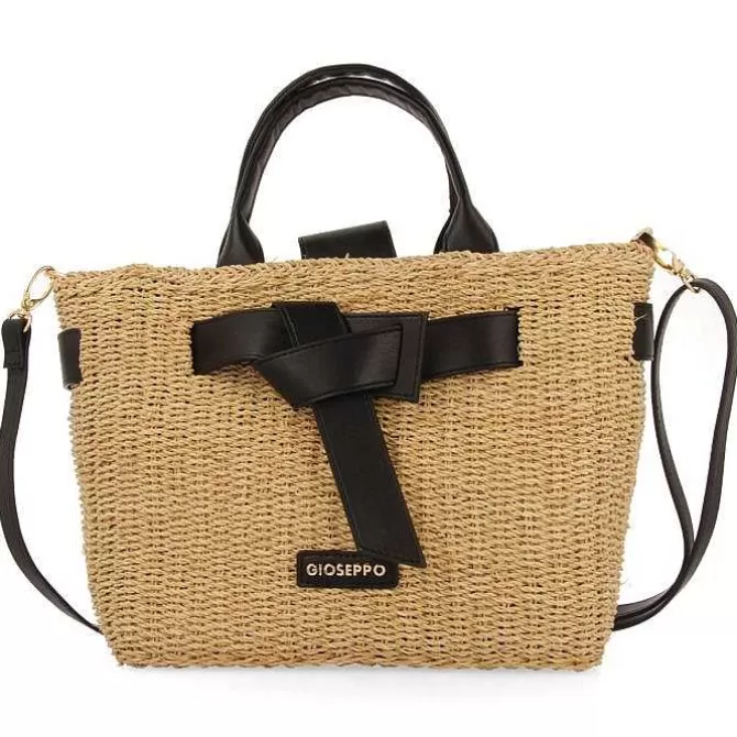 Bolsas De Mano<Gioseppo Bolso Bandolera De Rafia Con Lazo Y Detalles GrekAños Negro