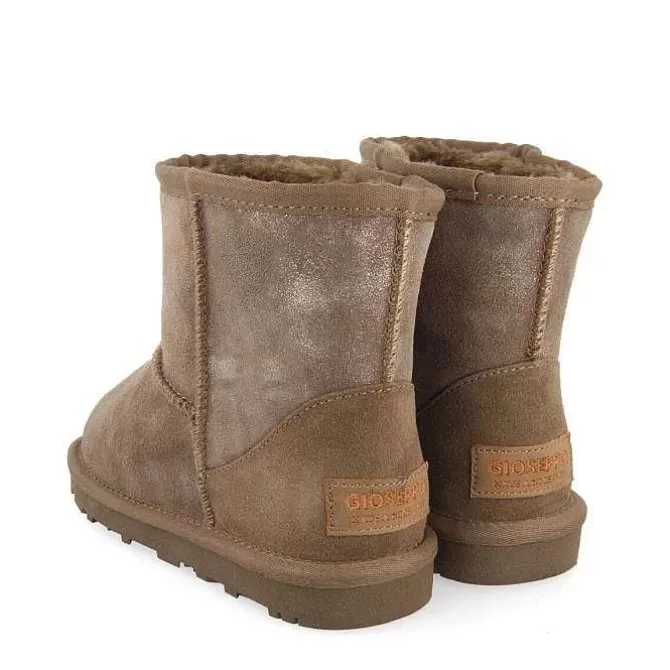 Niñas | Botas Y Botines<Gioseppo Botas De Nina Virrat De Borrego Gris Metalizado Serraje