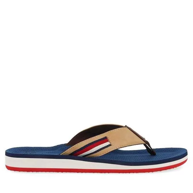 Chancletas<Gioseppo Chanclas Azul Marino Con Contraste De Colores Para Hombre Colton
