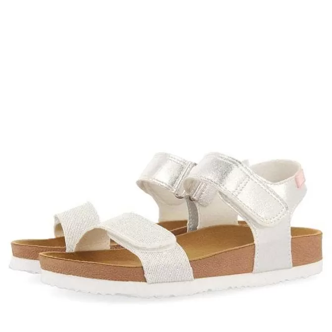 Niñas | Chancletas<Gioseppo Chanclas Bio Nina Blanco Y Plata Aransas