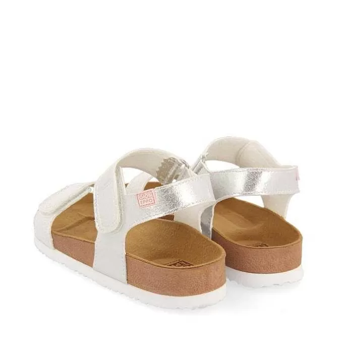 Niñas | Chancletas<Gioseppo Chanclas Bio Nina Blanco Y Plata Aransas