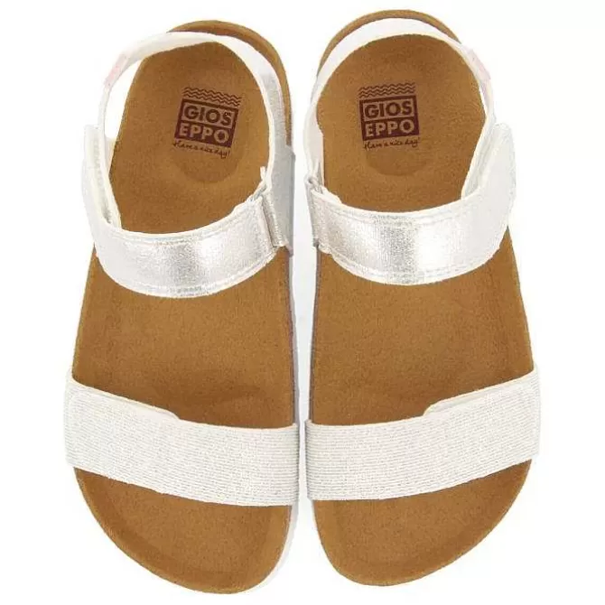 Niñas | Chancletas<Gioseppo Chanclas Bio Nina Plata Y Blanco Aransas