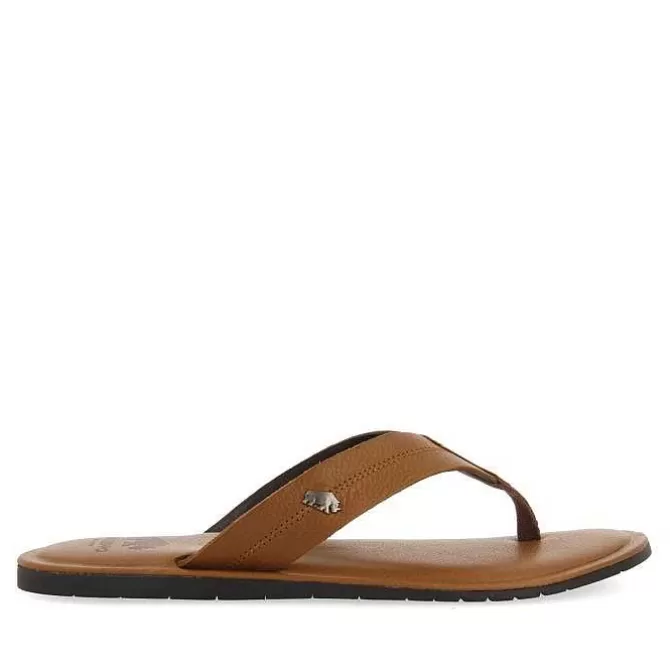 Chancletas<Gioseppo Chanclas Hombre Piel Piel Color Wasco