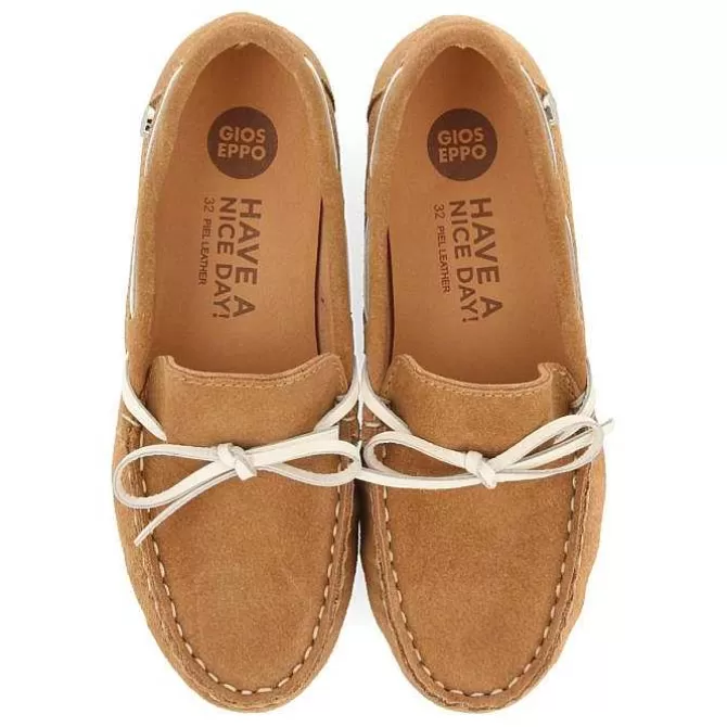 Niños | Zapatillas<Gioseppo Mocasin Piel Estilo Nautico Color Arena Para Nino Y Nina Asbury
