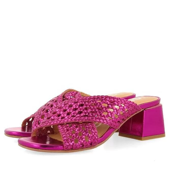 Sandalias Tacon<Gioseppo Sandalias Abiertas Fucsia Con Detalles Trenzados Para Mujer Clarcona