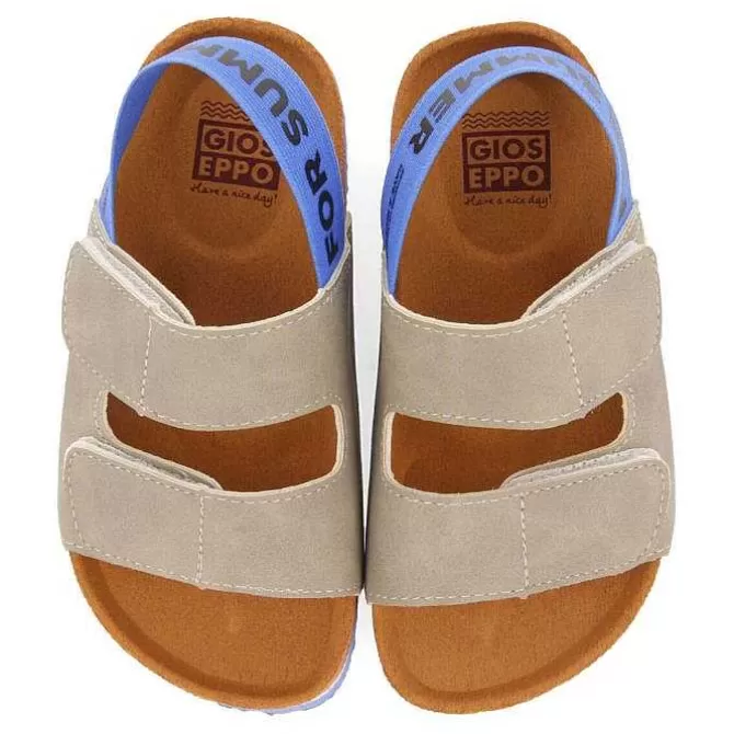 Niños | Chancletas<Gioseppo Sandalias Con Plantilla Gris Para Nino Courgis Con Detalles Y Texto En Azul