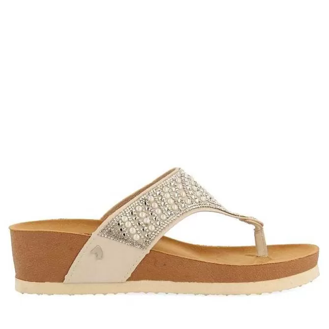 Chancletas<Gioseppo Sandalias De Cuña Con Tira Decorada Para Mujer Bodmin