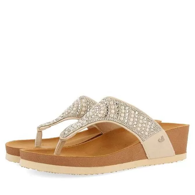 Chancletas<Gioseppo Sandalias De Cuña Con Tira Decorada Para Mujer Bodmin