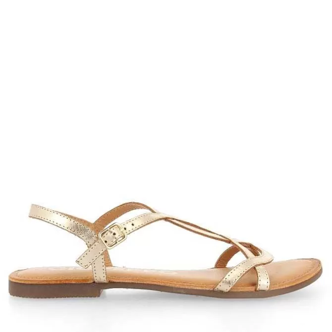 Sandalias Planas<Gioseppo Sandalias De Mujer Lamim Doradas Con Tiras Finas