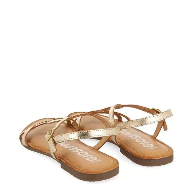 Sandalias Planas<Gioseppo Sandalias De Mujer Lamim Doradas Con Tiras Finas