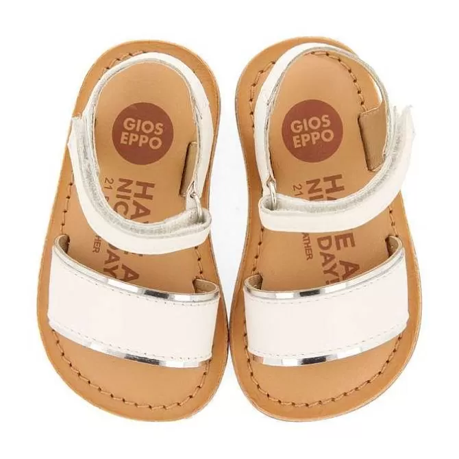 Bebe | Sandalias Bebe Nina<Gioseppo Sandalias De Piel Blanca Con Detalles Metalicos Para Bebe Aliko