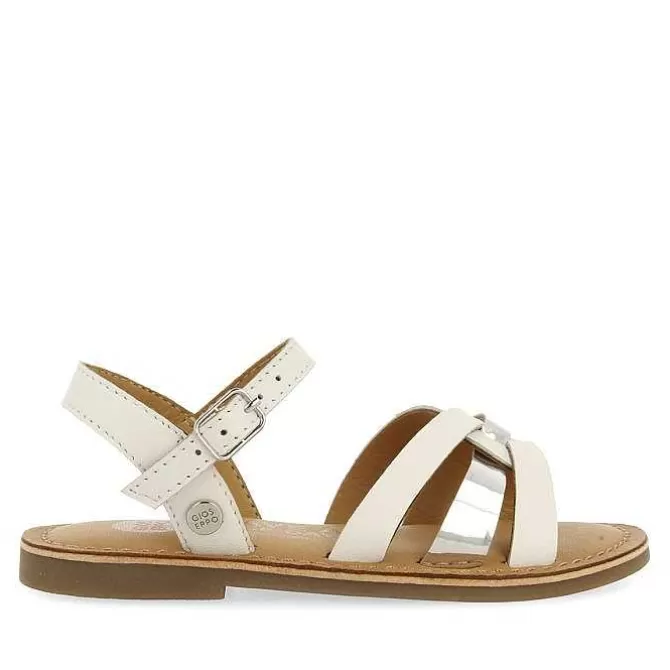 Niñas | Sandalias<Gioseppo Sandalias De Piel Blanca Con Detalles Metalicos Para Nina Y Nino Nicolosi
