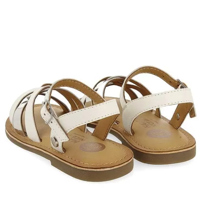 Niñas | Sandalias<Gioseppo Sandalias De Piel Blanca Con Detalles Metalicos Para Nina Y Nino Nicolosi