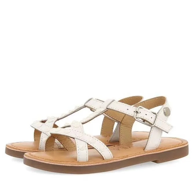 Niñas | Sandalias<Gioseppo Sandalias De Piel Blanca Con Tachuelas Para Nina Y Nino