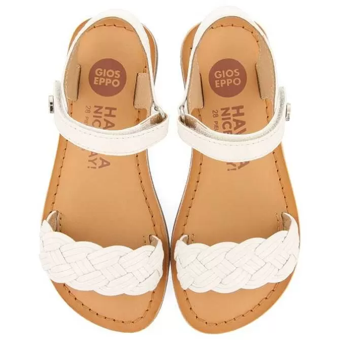 Niñas | Sandalias<Gioseppo Sandalias De Piel Blanca Con Trenzado Y Cierre Ajustable Para Nina Y Nino Manastir