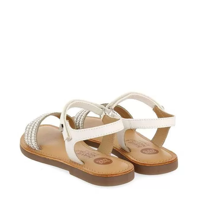 Niñas | Sandalias<Gioseppo Sandalias De Piel Color Nude Con Adornos Y Cierre Ajustable Para Nina Y Nino Stubica