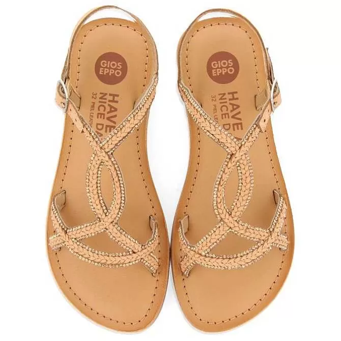 Niñas | Sandalias<Gioseppo Sandalias De Piel Con Adornos Color Nude Para Nina Y Nino Aucilla