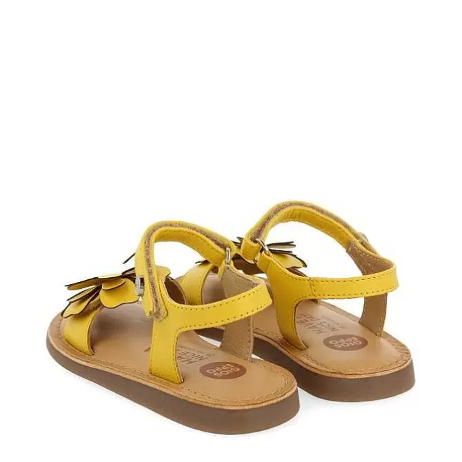 Niñas | Sandalias<Gioseppo Sandalias De Piel Con Decoracion De Flores Amarillas Para Nina Y Nino Takilma