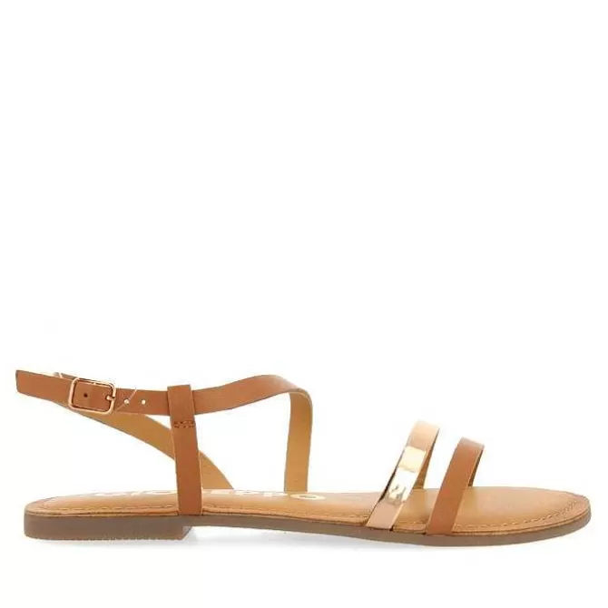 Sandalias Planas<Gioseppo Sandalias De Piel Con Tiras De Piel Y Metalicas Para Mujer Bargeme