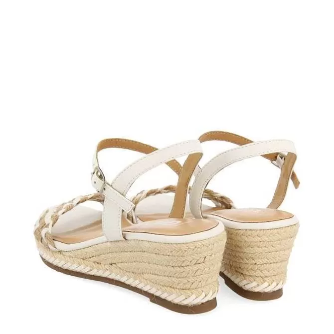 Sandalias Cuña<Gioseppo Sandalias De Piel Con Trenzado Bicolor Y Cuña De Yute Para Mujer Sunol
