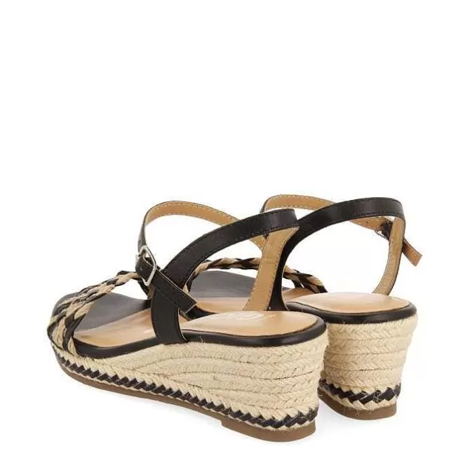 Sandalias Cuña<Gioseppo Sandalias De Piel Con Trenzado Bicolor Y Cuña De Yute Para Mujer Sunol