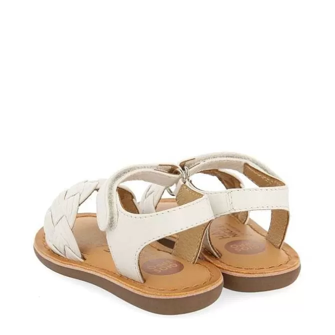 Bebe | Sandalias Bebe Nina<Gioseppo Sandalias De Piel Con Trenzado Y Cierre Ajustable Para Bebe Flushe Blanco Rojo