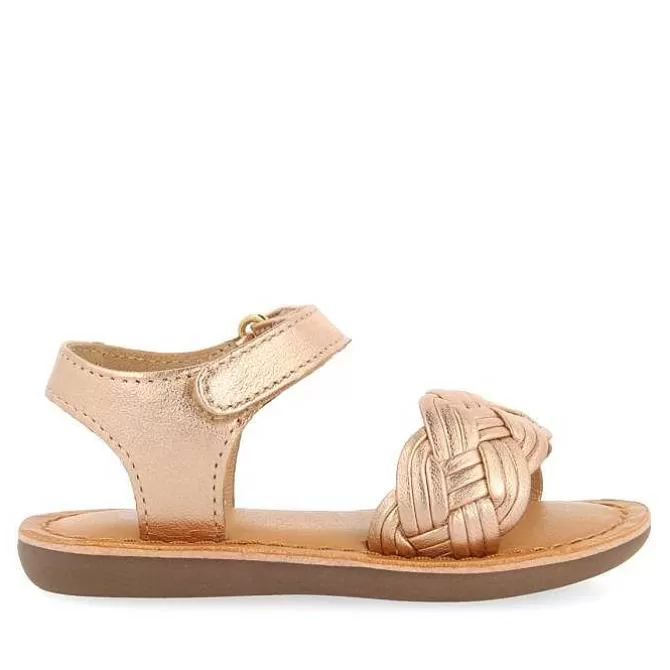 Bebe | Sandalias Bebe Nina<Gioseppo Sandalias De Piel Con Trenzado Y Cierre Ajustable Para Bebe Flushe Oro Rosa