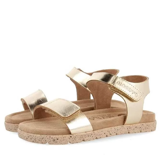 Niñas | Chancletas<Gioseppo Sandalias De Piel Dorada Con Cierres Ajustables Y Suela Tipo Bio Para Nino Y Nina Bude