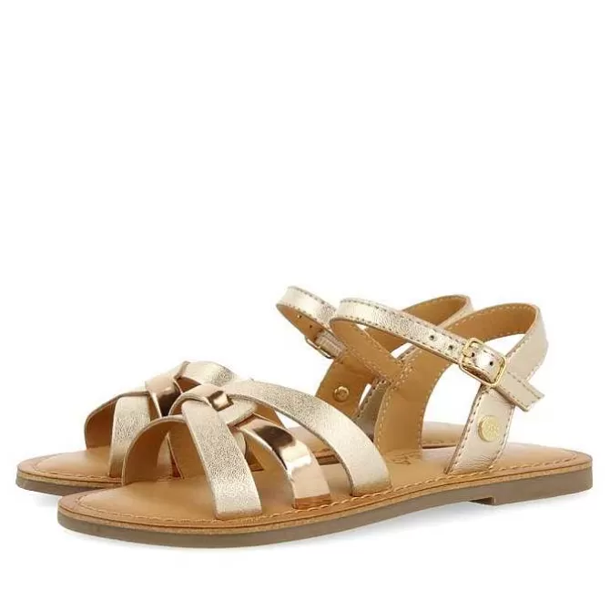 Niñas | Sandalias<Gioseppo Sandalias De Piel Dorada Con Detalle Metalizado Para Nina Y Nino Imbler