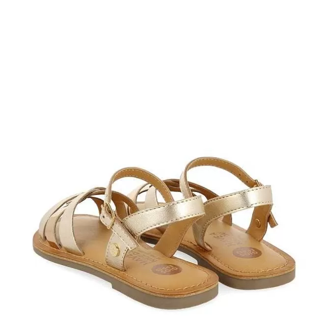 Niñas | Sandalias<Gioseppo Sandalias De Piel Dorada Con Detalle Metalizado Para Nina Y Nino Imbler