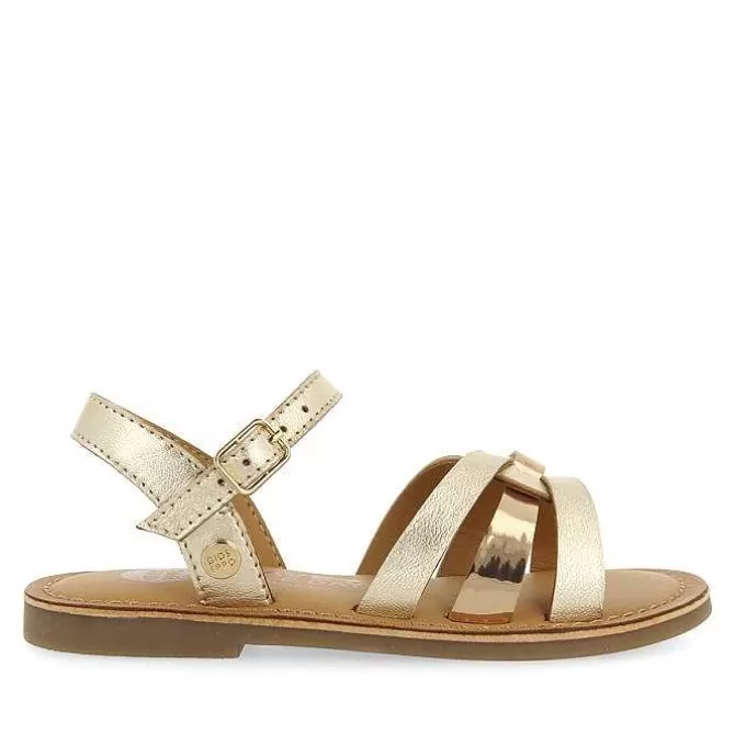 Niñas | Sandalias<Gioseppo Sandalias De Piel Dorada Con Detalles Metalicos Para Nina Y Nino Nicolosi