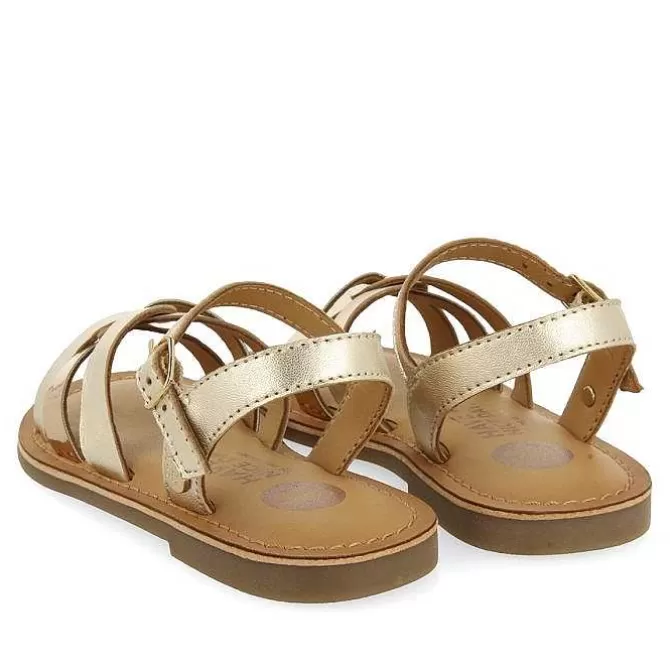 Niñas | Sandalias<Gioseppo Sandalias De Piel Dorada Con Detalles Metalicos Para Nina Y Nino Nicolosi