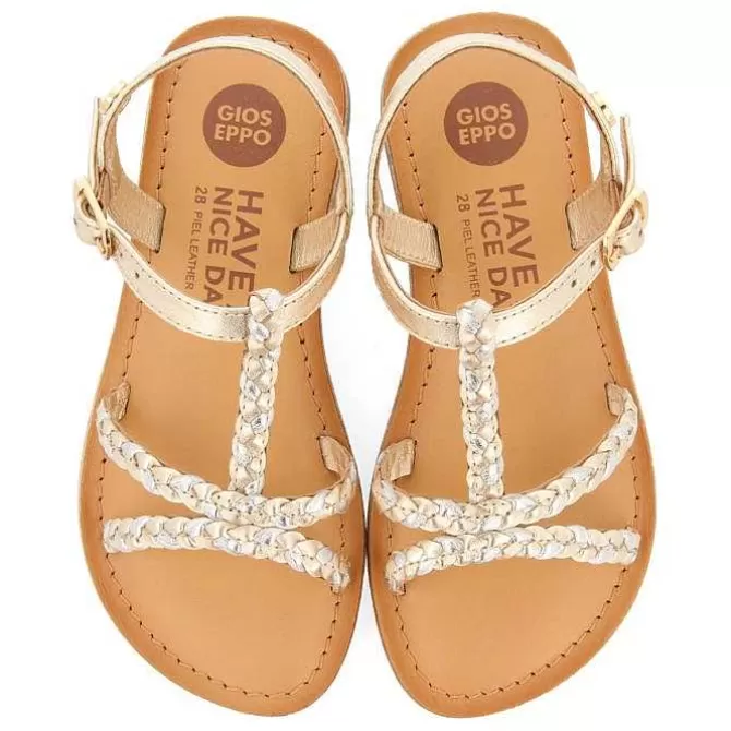 Niñas | Sandalias<Gioseppo Sandalias De Piel Dorada Con Trenzado Para Nina Y Nino Cinisi