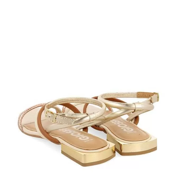 Sandalias Planas<Gioseppo Sandalias De Piel Multicolor Con Metalicos Para Mujer Latah