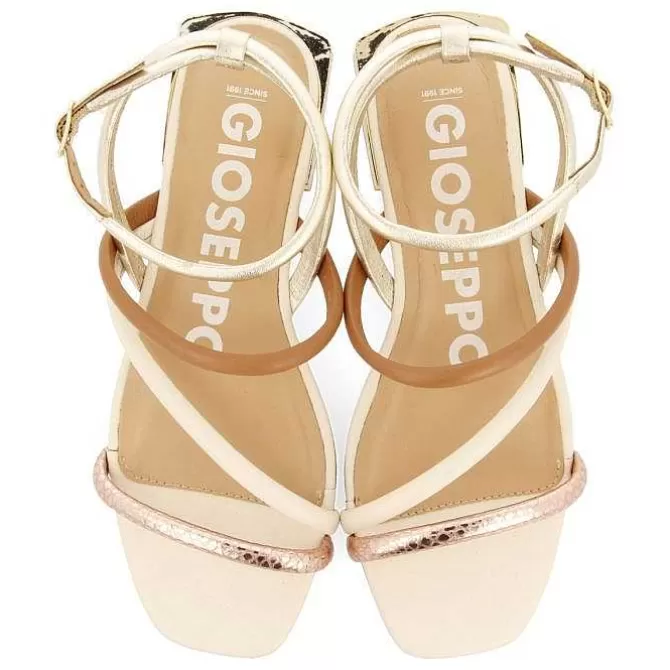 Sandalias Planas<Gioseppo Sandalias De Piel Multicolor Con Metalicos Para Mujer Latah