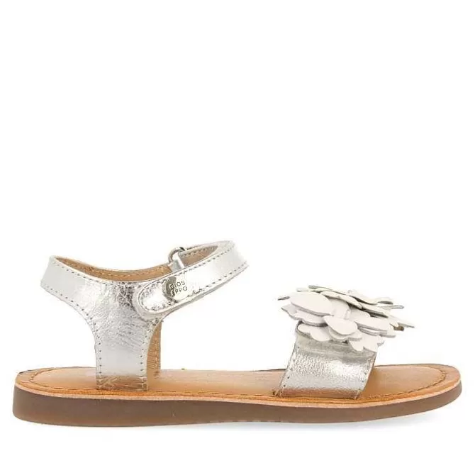 Niñas | Sandalias<Gioseppo Sandalias De Piel Plata Con Adornos De Flores Para Nina Y Nino Shegan
