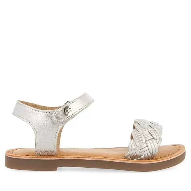 Niñas | Sandalias<Gioseppo Sandalias De Piel Plata Con Trenzado Y Cierre Ajustable Para Nina Y Nino Manastir