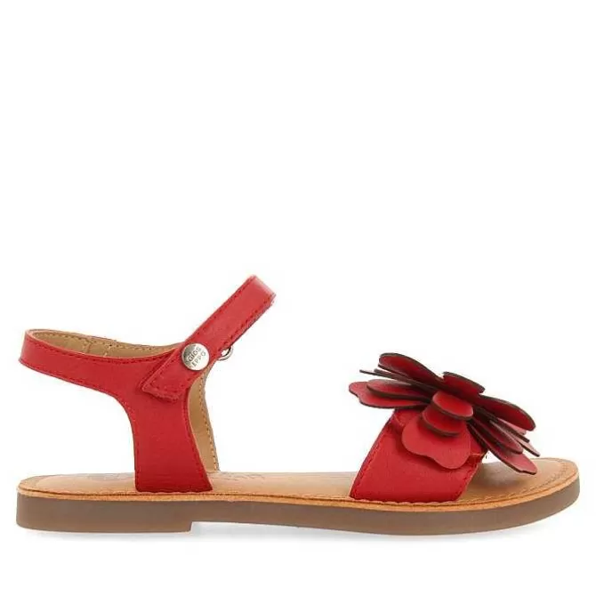 Niñas | Sandalias<Gioseppo Sandalias De Piel Roja Con Adornos De Flores Para Nina Y Nino Cres