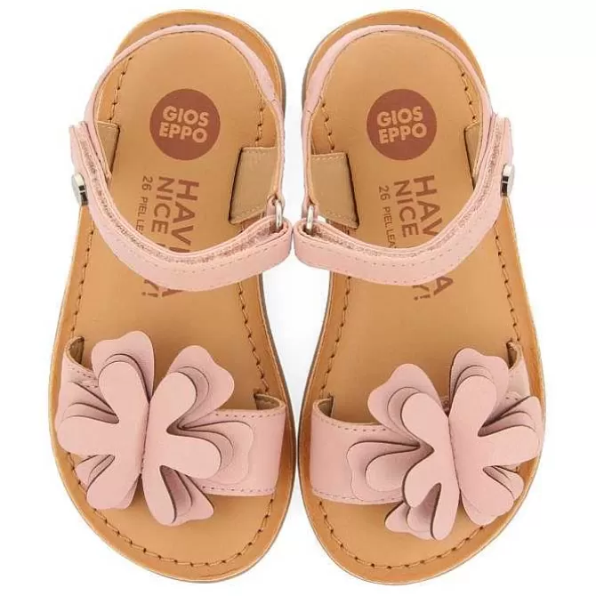 Niñas | Sandalias<Gioseppo Sandalias De Piel Rosa Con Adornos De Flores Para Nina Y Nino Takilma