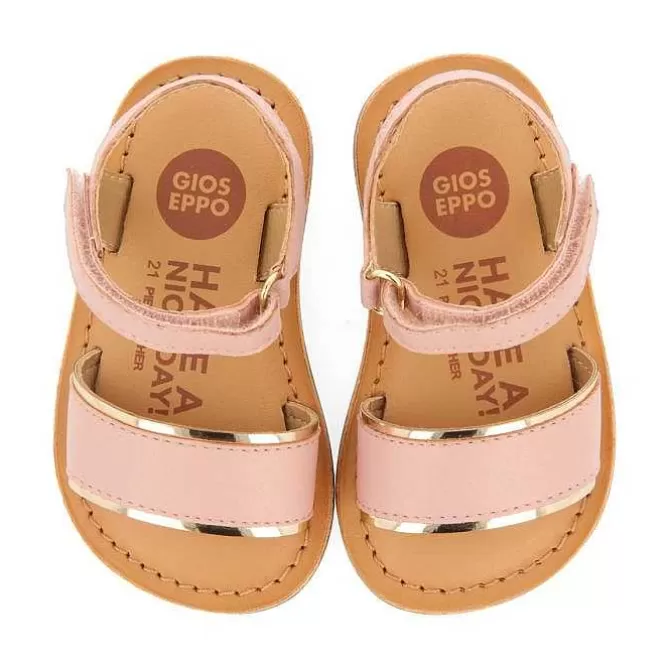 Bebe | Sandalias Bebe Nina<Gioseppo Sandalias De Piel Rosa Con Detalles Metalicos Para Bebe Aliko