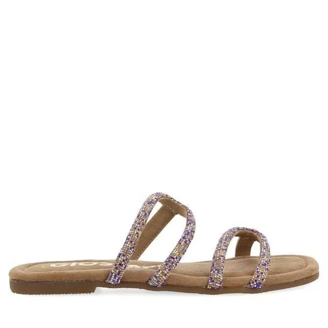 Sandalias Planas<Gioseppo Sandalias De Piel Taupe Con Tiras Y Adornos Para Mujer De Temelec