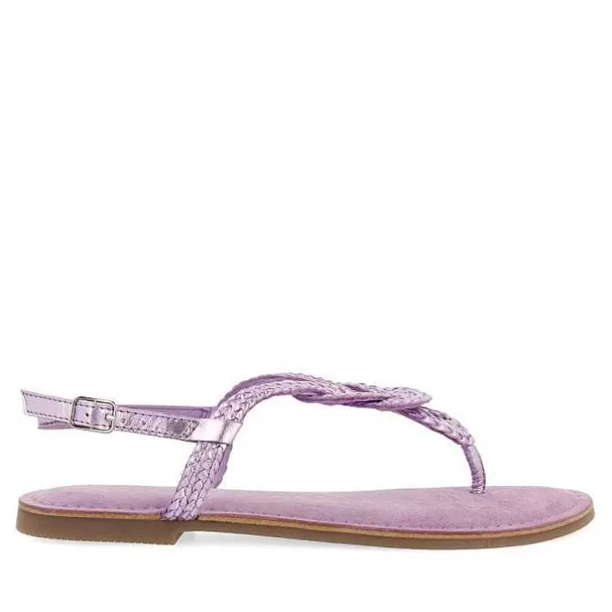 Sandalias Planas<Gioseppo Sandalias De Piel Trenzada Lavanda Para Mujer Zupanja