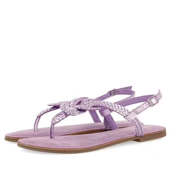 Sandalias Planas<Gioseppo Sandalias De Piel Trenzada Lavanda Para Mujer Zupanja